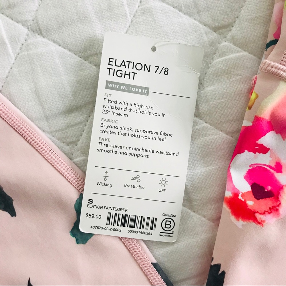 NWT Athleta Painted Flower Elation 7/8 Tight - Picture 7 of 7